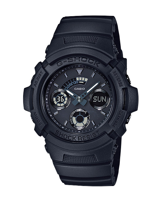 Часы CASIO AW-591BB-1A Часы CASIO AW-591BB-1AG-CLASSIC<br>Аналого-цифровая модель G-SHOCK в полностью черном цвете. Вышедшая в 2016 году модель, воплощает в себе стиль, простоту и функциональность. Современный дизайн дополнен выверенной эргономикой и великолепной тактильностью, за счет которой с этими джишоками не хочется расставаться.
<br>На борту модели: автоматическая светодиодная подсветка, минеральное стекло, функция мирового времени, широкие возможности таймера и секундомера, легендарная джишоковая ударопрочность и водонепроницаемость.<br>
