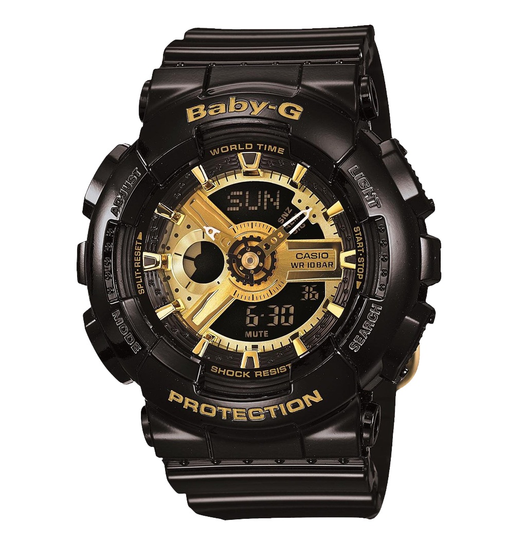 Часы CASIO BA-110-1A Часы CASIO BA-110-1ABABY-G<br>Модель открывает новую линейку стильных часов, предназначенных для девушек, ведущих активный образ жизни. Влагостойкие часы спортивного стиля с противоударной защитой и секундомером оснащены только самым необходимым функционалом.<br>