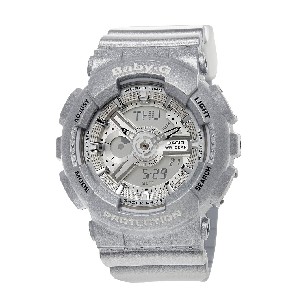 Часы CASIO BA-110-8A Часы CASIO BA-110-8ABABY-G<br>Модель открывает новую линейку стильных часов, предназначенных для девушек, ведущих активный образ жизни. Влагостойкие часы спортивного стиля с противоударной защитой и секундомером оснащены только самым необходимым функционалом.<br>
