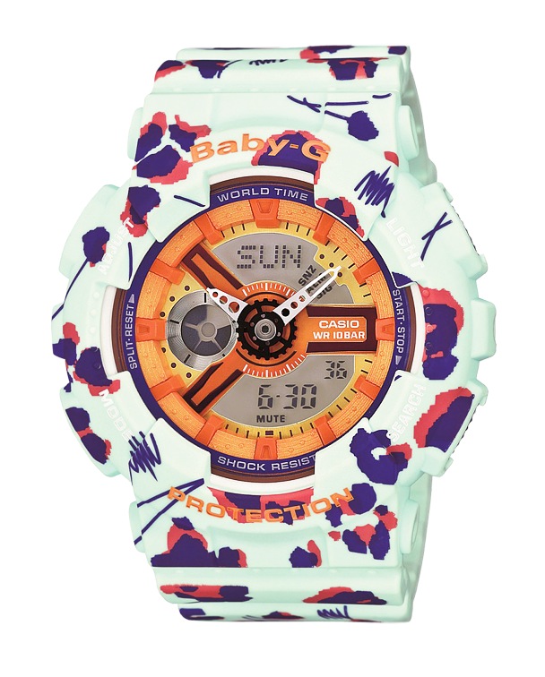 Часы CASIO BA-110FL-3A Часы CASIO BA-110FL-3ABABY-G<br>Перед вами новинка CASIO BABY-G из семейства моделей BA-110 в расцветке Цветочный Леопард. Название расцветки говорит само за себя! Очень оригинальная модель, по-летнему свежая и легкая. И несмотря на то, что эти бэбики нельзя назвать миниатюрными или классическими, они прекрасно сочетаются даже с платьями.<br>