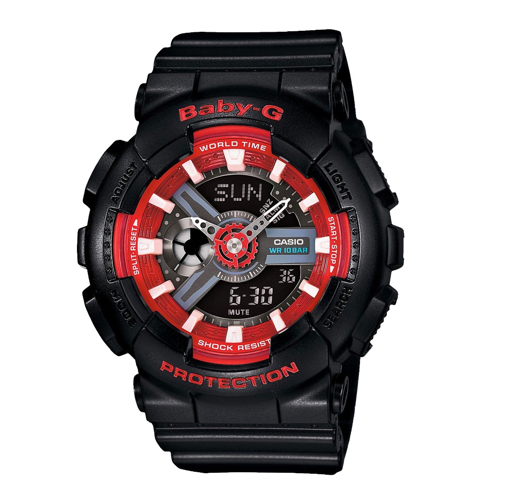 Часы CASIO BA-110SN-1A Часы CASIO BA-110SN-1ABABY-G<br>Модель открывает новую линейку стильных часов, предназначенных для девушек, ведущих активный образ жизни. Влагостойкие часы спортивного стиля с противоударной защитой и секундомером оснащены только самым необходимым функционалом.<br>