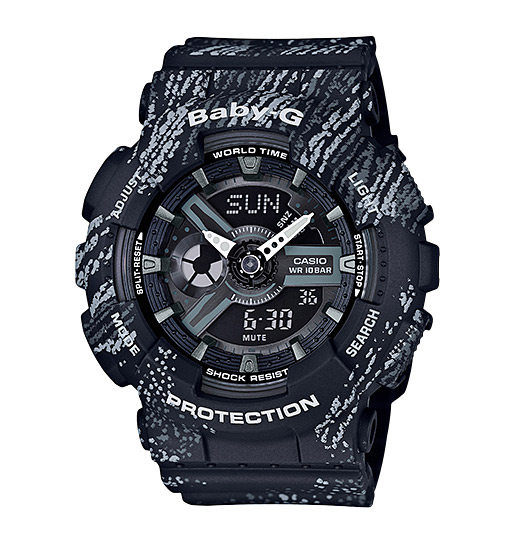 Часы CASIO BA-110TX-1A Часы CASIO BA-110TX-1ABABY-G<br>Релиз ноября 2016 года из серии BA-110 в черном цвете с абстрактным allround принтом. Дизайн этой спортивной новинки выполнен под &amp;quot;шумный&amp;quot; тексить, который в последнее время используется в <a href=&amp;quot;http://images.nike.com/is/image/DotCom/pwp_sheet2?$NIKE_PWPx3$&$img0=526628_009&$img1=526628_731&$img2=526628_011&amp;quot;>спортивных кроссовках многих известных брендов</a>. Именно идеальное сочетание с вашей любимой спортивной обувью, а также бескомпромиссная джишоковая противоударность и абсолютная водозащита, делают эту модель вашим верным спутником даже в самых изнурительных воркаутах.<br>
