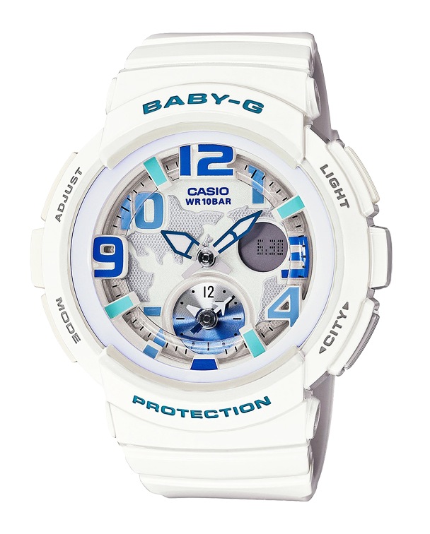 Часы CASIO BGA-190-7B Часы CASIO BGA-190-7BBABY-G<br>Модель из новой серии часов 2015 года коллекции BABY-G. Благодаря свежему дизайну в белом корпусе эти бэбики отлично выглядит на женском запястье, а из-за функции мирового времени, которая позволяет одновременно наблюдать время в текущем и &quot;домашнем&quot; часовых поясах, модель отлично подойдет для часто путешествующих по миру девушек.<br>