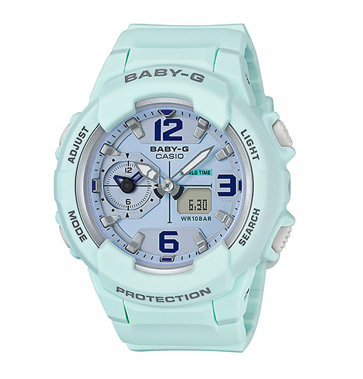 Часы CASIO BGA-230SC-3B Часы CASIO BGA-230SC-3BBABY-G<br>Свежая новинка февраля 2017 года из серии BGA-230 в стильном привлекательном дизайне! Благодаря функции Dual Time, отображающей время сразу в двух часовых поясах, эти бебики отлично подойдут для активных, часто путешествующих женщин. Благодаря своей абсолютной ударопрочности и влагозащите их можно не снимать даже во время самых активных тренировок.
<br>Если путешествие и спорт не для вас, не беда, эти часы украсят запястье своей хозяйки и станут стильным аксессуаром на каждый день!<br>