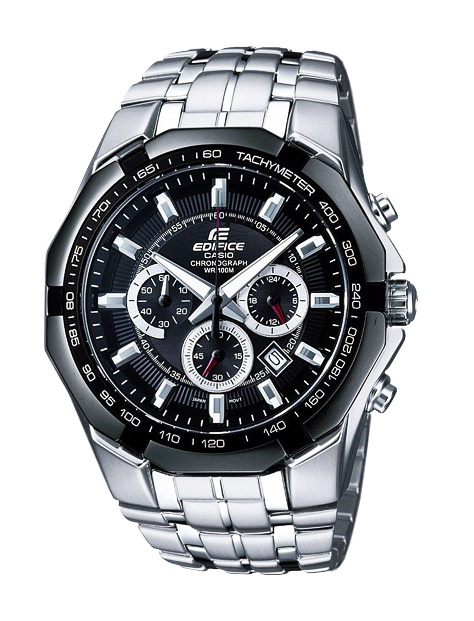 Часы CASIO EF-540D-1A Часы CASIO EF-540D-1AEDIFICE<br>Спортивные часы для мужчин с вечным кварцевым механизмом из прочной нержавеющей стали, циферблат защищен от дефектов минеральным стеклом, на стрелки и маркеры нанесен люминесцентный состав.<br>