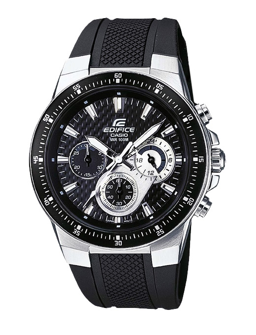Часы CASIO EF-552-1A Часы CASIO EF-552-1AEDIFICE<br>Аналоговая модель мужских часов, циферблат выполнен в виде приборной панели из качественной стали, в комплекте каучуковый ремешок, прочное минеральное стекло, высокая защита от влаги.<br>