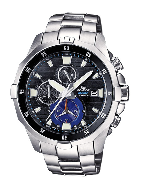 Часы CASIO EFM-502D-1A Часы CASIO EFM-502D-1AEDIFICE<br>Спортивные аналоговые мужские часы с неоновым дисплеем позволяют погружаться под воду до 200 м, корпус и ремешок из нержавеющей стали, ударопрочное минеральное стекло.<br>