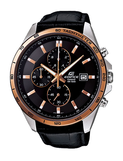 Часы CASIO EFR-512L-1A Часы CASIO EFR-512L-1AEDIFICE<br>Яркая модель аналоговых мужских часов обладает необритовой подсветкой дисплея с датой, секундомером и тахиметром, выполнена из крепкой стали с кожаным ремешком, имеет высокую степень защиты от влаги.<br>