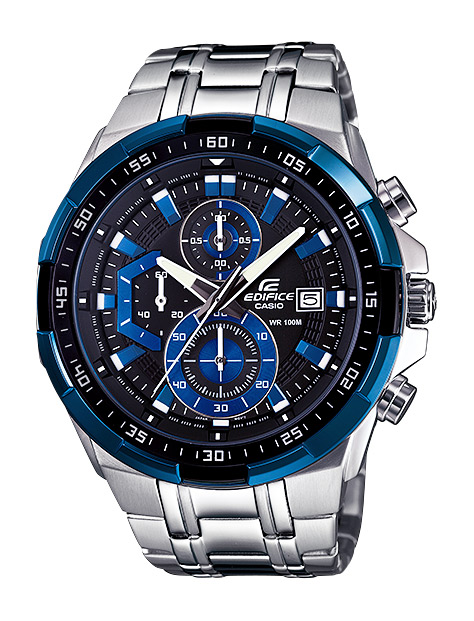 Часы CASIO EFR-539D-1A2 Часы CASIO EFR-539D-1A2EDIFICE<br>Спортивные мужские часы с секундомером, циферблат имеет накладные элементы, неоновый дисплей с отображением текущей даты, выполнены из прочной стали, высокая степень защиты от влаги &#40;10 бар&#41;.<br>