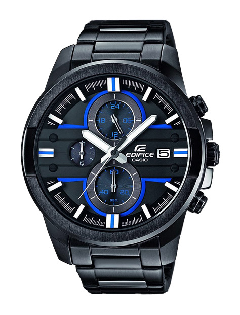 Часы CASIO EFR-543BK-1A2 Часы CASIO EFR-543BK-1A2EDIFICE<br>Мужские аналоговые часы с секундомером в спортивном стиле обладают неоновой подсветкой дисплея, прочным минеральным стеклом, выполнены из крепкой стали, имеют высокую водозащиту &#40;10 бар&#41;.<br>