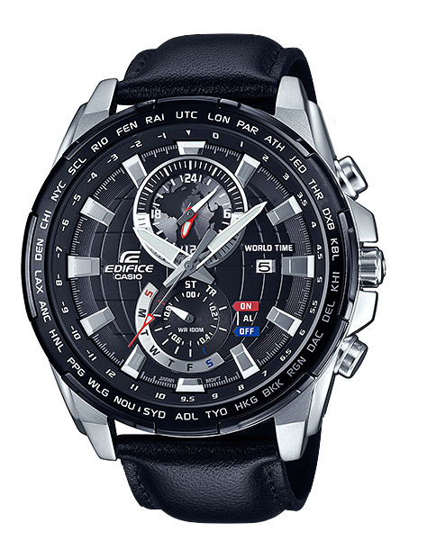 Часы CASIO EFR-550L-1A Часы CASIO EFR-550L-1AEDIFICE<br>Красивые аналоговые мужские часы с секундомером, таймером и будильником, рельефный циферблат с неоновой подсветкой, отображают дату, литой корпус из прочной стали, водостойкие.<br>