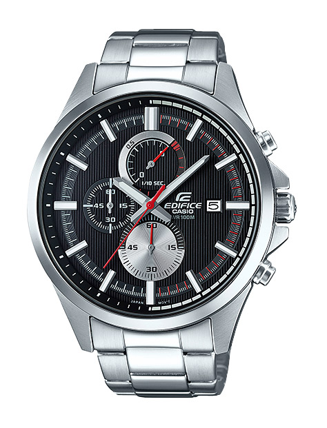 Часы CASIO EFV-520D-1A Часы CASIO EFV-520D-1AEDIFICE<br>Стильная и лаконичная стальная модель Edifice на каждый день с черным циферблатом и красными яркими деталями дизайна. Часы обладают минеральным стеклом, защищающим их от механических повреждений, крышкой с винтовым фиксатором и водозащитой, точность хода гарантирована в пределах ±20 секунд в месяц.<br>