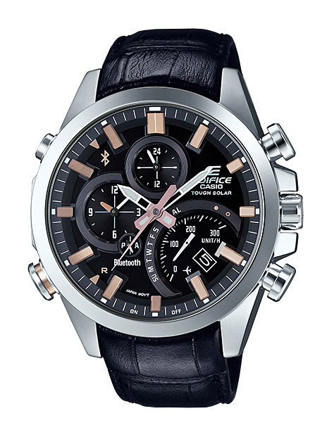 Часы CASIO EQB-500L-1A Часы CASIO EQB-500L-1AEDIFICE<br>Лаконичные часы Casio Edifice из <a href=&amp;quot;/all-gshock/edifice-eqb-500/&amp;quot;>серии EQB-500</a> на кожаном ремешке с черным дисплеем и бежевыми деталями циферблата. Данная модель автоматически соединятеся с сервером точного времени в интернете через Bluetooth с помощью вашего смартфона, что гарантирует абсолютную точность времени на вашем запястье.
<br>Помимо великолепного дизайна, на дисплее данной модели отображаются уведомления о новых имейлах, а с помощью функции поиска телефона, ваш смартфон начнет издавать звуковые сигналы, при нажатии на специальную кнопку на часах. Эти эдифайсы могут работать абсолютно автономно, заряжаясь от солнечной батареи, а встроенный тахиметр позволит высчитать скорость вашего движения. Список можно долго продолжать: абсолютная водозащита и еще более десятка функций ждут вас в данных эдифайсах!<br>