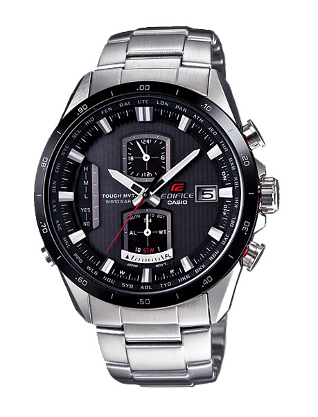Часы CASIO EQW-A1110DB-1A Часы CASIO EQW-A1110DB-1AEDIFICE<br>Стильные аналоговые часы для мужчин с секундомером, неоновой подсветкой дисплея с отображением даты, высокая защита от воды, будильник и автоматический календарь, прочное минеральное стекло.<br>