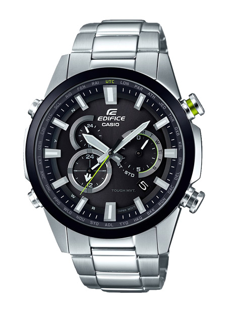 Часы CASIO EQW-T640DB-1A Часы CASIO EQW-T640DB-1AEDIFICE<br>Аналоговая мужская модель с питанием от солнечной энергии. Дисплей покрыт необритовым составом, коррекция времени по радиосигналу, секундомер, тахиметр, мировое время, высокая защита от воды.<br>
