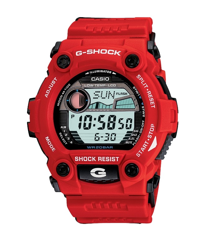 Часы CASIO G-7900A-4E Часы CASIO G-7900A-4EG-CLASSIC<br>Яркие и брутальные джишоки из серии G-7900 в красном корпусе помимо великолепного внешнего вида обладают бескомпромиссной ударопрочностью, водозащитой, яхт-таймером, режимом мирового времени и еще более десятка функций, прекрасно подходящих для занятий спортом, экстримом и любых иных вызовов, которые может бросить вам жизнь.<br>