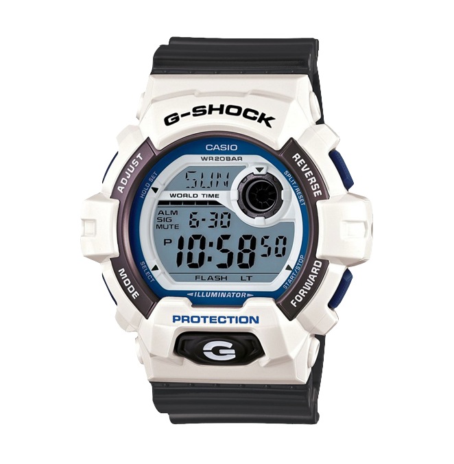 Часы CASIO G-8900SC-7D Часы CASIO G-8900SC-7DG-CLASSIC<br>Эта модель похожа на трансформировавшегося в часы робота и являются классическим представителем цифровых джишоков. Также в дизайне прослеживается визуальная эстетика 90-х годов, что добавляет ей особого шарма в глазах тех, кто помнит первые кассетные плееры SONY и двухкассетники SHARP.Большой и удобный циферблат, позволяет максимально удобно считывать информацию, а сверх-яркая LED-подсветка позволяет с одинаковым удобством пользоваться часами как днем, так и в ночное время суток.<br>