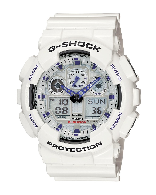 Часы CASIO GA-100A-7A Часы CASIO GA-100A-7AG-CLASSIC<br>Часы G-SHOCK из <a href=&amp;quot;/all-gshock/g-shock-ga-100/&amp;quot;>серии GA-100</a> в белом корпусе и с белым циферблатом не оставят равнодушным ни своего обладателя, ни окружающих людей, в чье поле зрения они попадут! На борту: привычная для джишоков противоударность, влагозащита и еще более десятка функций.
<br>Напоминаем, что серия G-SHOCK GA-100 самая многочисленная, разнообразная и популярная среди всех моделей бренда. Модели данной серии любимы и узнаваемы во всем мире, вы можете встретить их представителей на запястьях людей в любой точки света от Токио до Нью-Йорка!<br>