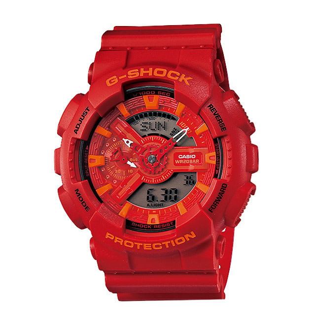 Часы CASIO GA-110AC-4A Часы CASIO GA-110AC-4AG-CLASSIC<br>Яркие джишоки из популярной <a href=&amp;quot;/all-gshock/g-shock-ga-110/&amp;quot;>серии GA-110</a> в красном цвете с аналого-цифровым циферблатом можно отнести как к fashion-моделям, так и рабочим лошадкам, благодаря одной из самый прочных конструкций в линейке G-SHOCK. Из интересных функций стоит отметить умение определять скорость преодоленного вами пути. Да-да, они еще и умные!
<br>Напоминаем, что серия G-SHOCK GA-110 одна из самых многочисленных, разнообразных и популярных среди всех моделей бренда. Часы данной серии уже завоевали сердца миллионов людей по всему миру. Без преувеличения, вы можете встретить их на запястьях людей абсолютно любых возрастов, социальных статусов и интересов в любой точки света от Токио до Нью-Йорка!<br>