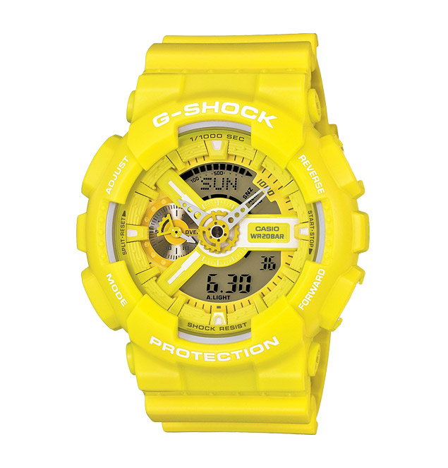 Часы CASIO GA-110BC-9A Часы CASIO GA-110BC-9AG-CLASSIC<br>Невероятно яркие джишоки из популярной <a href=&amp;quot;/all-gshock/g-shock-ga-110/&amp;quot;>серии GA-110</a> в желтом цвете с аналого-цифровым циферблатом можно отнести как к fashion-моделям, так и к рабочим лошадкам, благодаря одной из самый прочных конструкций в линейке G-SHOCK. Из интересных функций стоит отметить умение определять скорость преодоленного вами пути. Да-да, они еще и умные!
<br>Напоминаем, что серия G-SHOCK GA-110 одна из самых многочисленных, разнообразных и популярных среди всех моделей бренда. Часы данной серии уже завоевали сердца миллионов людей по всему миру. Без преувеличения, вы можете встретить их на запястьях людей абсолютно любых возрастов, социальных статусов и интересов в любой точки света от Токио до Нью-Йорка!<br>