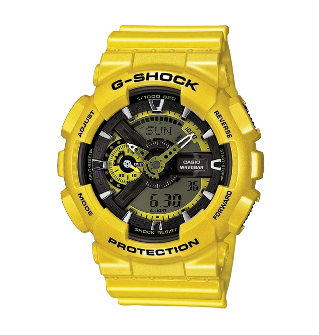 Часы CASIO GA-110NM-9A Часы CASIO GA-110NM-9AG-CLASSIC<br>Новый цвет в популярной <a href=&amp;quot;/all-gshock/g-shock-ga-110/&amp;quot;>серии джишоков GA-110</a>! Яркие джишоки в цвете желтый металлик с аналого-цифровым циферблатом можно отнести как к fashion-моделям, так и рабочим лошадкам, благодаря одной из самый прочных конструкций в линейке G-SHOCK.
<br>Из интересных функций стоит отметить умение определять скорость преодоленного вами пути. Да-да, они еще и умные!<br>