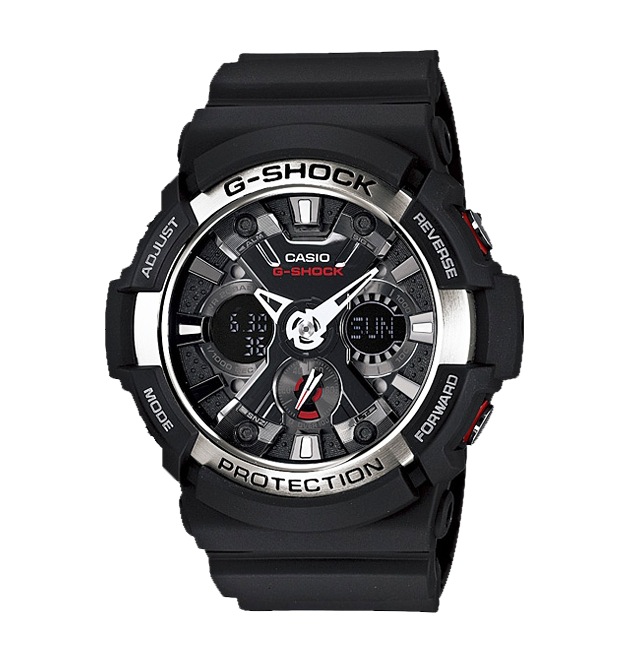 Часы CASIO GA-200-1A Часы CASIO GA-200-1AG-CLASSIC<br>Харизматичная и узнаваемая аналого-цифровая модель G-SHOCK из <a href=&amp;quot;/all-gshock/g-shock-ga-200/&amp;quot;>серии GA-200</a> в матовом корпусе с хромированным скелетоновым циферблатом и красными деталями, сочетает в себе внешнюю привлекательность fashion-моделей и непревзойденную джишоковую прочность.<br>