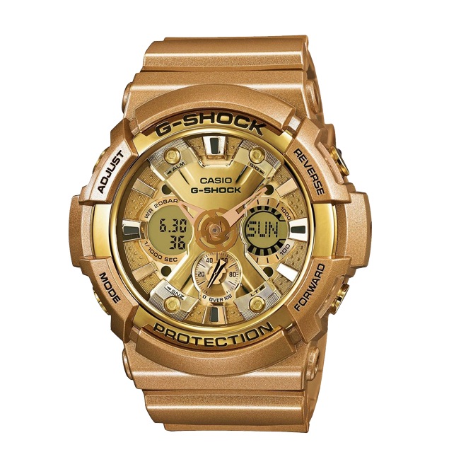 Часы CASIO GA-200GD-9A Часы CASIO GA-200GD-9AG-CLASSIC<br>Вкусная аналого-цифровая модель G-SHOCK из <a href=&amp;quot;/all-gshock/g-shock-ga-200/&amp;quot;>серии GA-200</a> в корпусе цвета золота, сочетает в себе внешнюю привлекательность fashion-моделей и непревзойденную джишоковую прочность.<br>