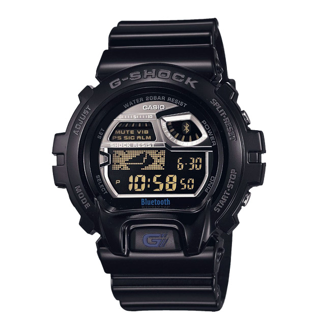 Часы CASIO GB-6900AA-1E Часы CASIO GB-6900AA-1EG-PREMIUM<br>Глянцевые черные джишоки с инверсионным дисплеем из серии G-BLUETOOTH® не только способны приковывать взгляды окружающих своим превосходным видом на запястье хозяина, но и могут поразить вас своим умом. Беспроводная связка с вашим мобильным гаджетом, вибро-уведомления, индикация входящих вызовов, имейлов и сообщий из мессенджеров, — все это лишь начало длинного списка функций данных шоков.
<br>Напоминаем, что часы серии G-BLUETOOTH® поддерживают беспроводную синхронизацию со смартфоном и позволяют управлять музыкой на вашем телефоне или получать вибро, звуковые и визуальные уведомления о новом SMS прямо через джишоки. Доступна и обратная связь, т.е. вы можете выставить мировое время или будильник на часах прямо с вашего смартфона.<br>