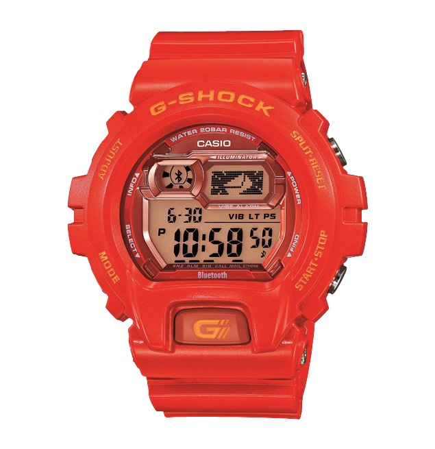 Часы CASIO GB-X6900B-4E Часы CASIO GB-X6900B-4EG-PREMIUM<br>Яркая fashion-модель в увеличенном корпусе из серии G-BLUETOOTH® не только способна приковывать взгляды окружающих своим превосходным видом на запястье хозяина, но и может поразить вас своим умом. Беспроводная связка с вашим мобильным гаджетом, вибро-уведомления, индикация входящих вызовов, — все это лишь начало длинного списка функций данных шоков.
<br>Напоминаем, что часы серии G-BLUETOOTH® поддерживают беспроводную синхронизацию со смартфоном и позволяют управлять музыкой на вашем телефоне или получать вибро, звуковые и визуальные уведомления о новом SMS прямо через джишоки. Доступна и обратная связь, т.е. вы можете выставить мировое время или будильник на часах прямо с вашего смартфона.<br>