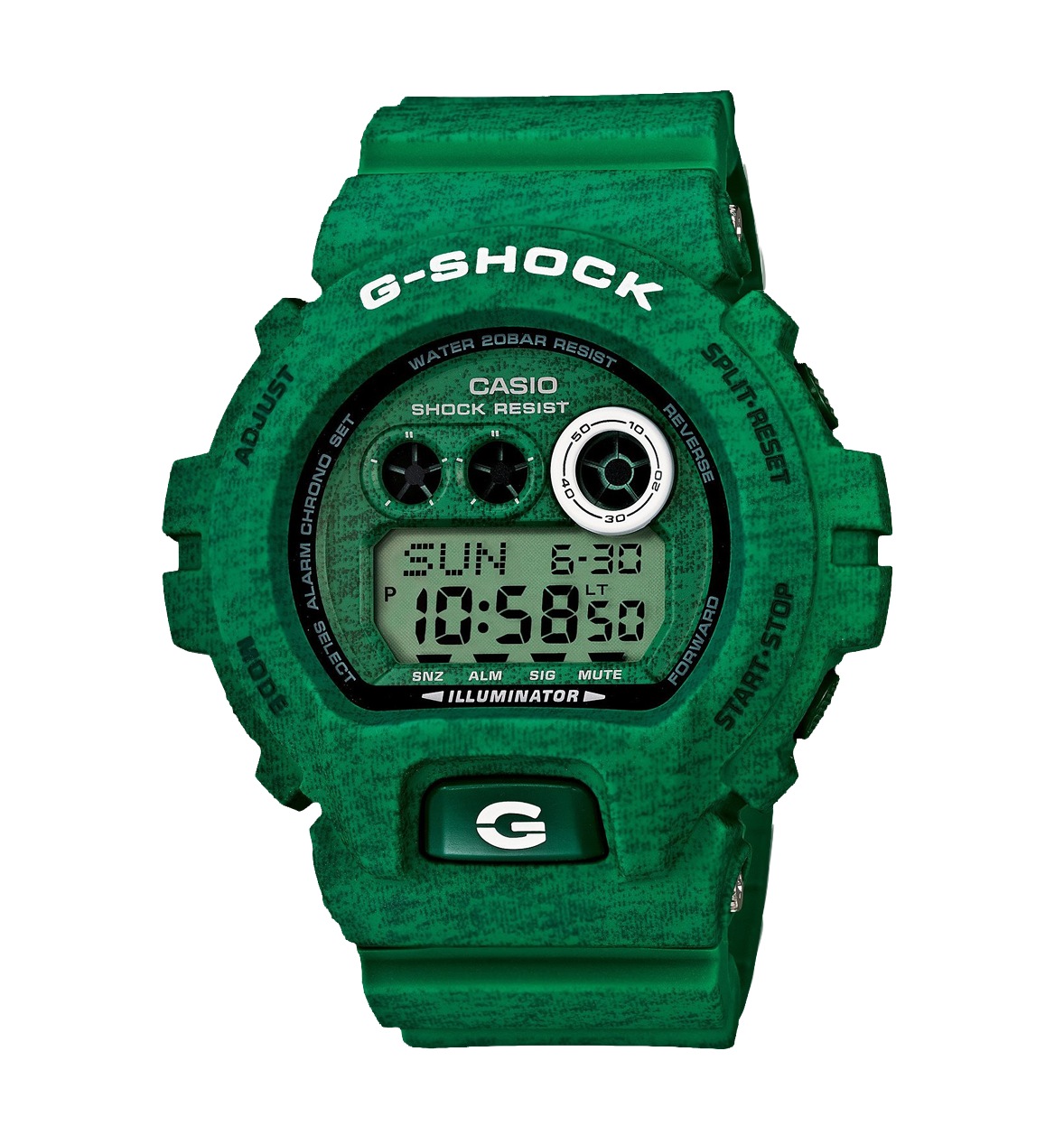 Часы CASIO GD-X6900HT-3E Часы CASIO GD-X6900HT-3EG-CLASSIC<br>Стильная кэжуал модель в расцветке зеленый меланж из свежей коллекции G-SHOCK HEATHERED COLOR™, в которой классические джишоки облачаются в ALL ROUND принт с тканевой текстурой. По-настоящему оригинальные джишоки, которые добавят яркости и украсят собой практически любой образ.<br>
