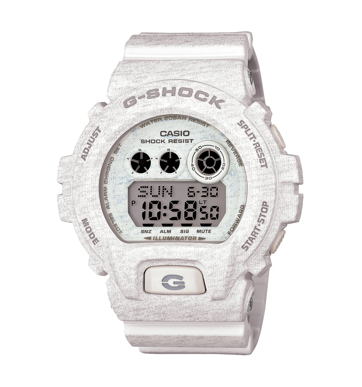 Часы CASIO GD-X6900HT-7E Часы CASIO GD-X6900HT-7EG-CLASSIC<br>Стильная кэжуал модель в цвете белый меланж из свежей коллекции G-SHOCK HEATHERED COLOR™, в которой классические джишоки облачаются в ALL ROUND принт с хлопковой текстурой. Оригинальные джишоки с необычным внешним видом, которые подойдут &quot;на каждый день&quot; и будут прекрасно сочетаться с разными стилями одежды.<br>