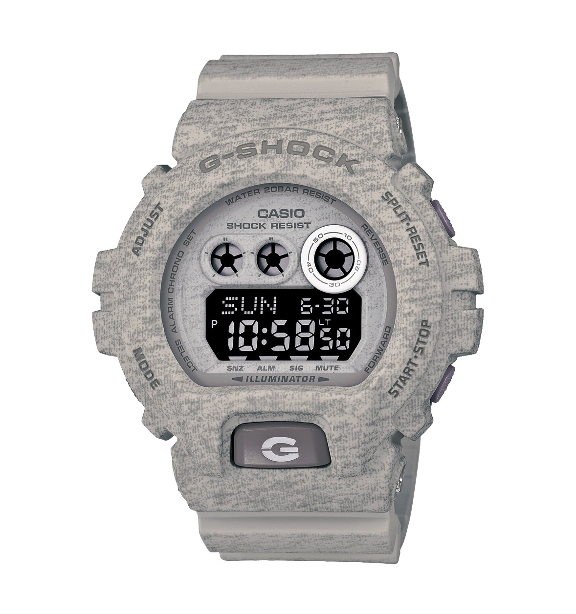 Часы CASIO GD-X6900HT-8E Часы CASIO GD-X6900HT-8EG-CLASSIC<br>Стильная кэжуал модель в цвете серый меланж из свежей коллекции G-SHOCK HEATHERED COLOR™, в которой классические джишоки облачаются в ALL ROUND принт с хлопковой текстурой. Оригинальные джишоки с необычным внешним видом, которые подойдут &quot;на каждый день&quot; и будут отлично сочетаться с разными стилями одежды.<br>