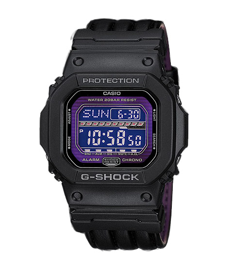 Часы CASIO GLS-5600L-1D Часы CASIO GLS-5600L-1DG-CLASSIC<br>Крайне необычные джишоки из <a href=&amp;quot;/all-gshock/g-shock-g-lide/&amp;quot;>серии G-LIDE™</a> в олдскульном корпусе DW-5600, начиная с сочетания черного корпуса и сиреневого дисплея, заканчивая наличием кожаного ремня, не свойственного для часов бренда G-SHOCK. Модель создана прежде всего для любителей зимнего экстрима и досок, среди ее фич – дополнительная устойчивость к минусовым температурам.<br>