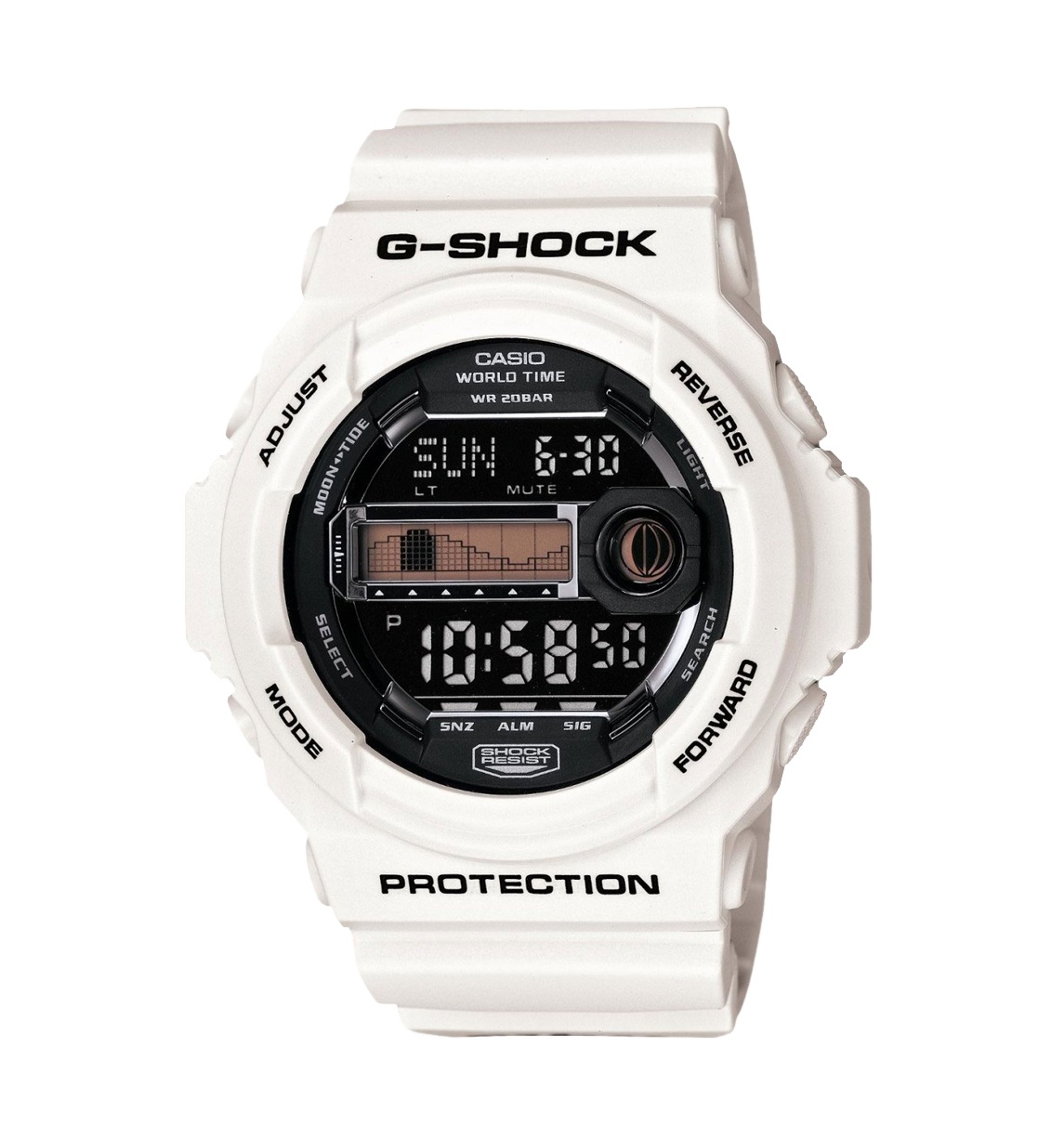 Часы CASIO GLX-150X-7E Часы CASIO GLX-150X-7EG-PREMIUM<br>Лимитированная модель в белом корпусе из <a href=&amp;quot;/all-gshock/g-shock-g-lide/&amp;quot;>серии G-LIDE™</a>, является результатом коллаборации G-SHOCK и гавайского стрит-фешн бренда <a href=&amp;quot;http://in4mants.com&amp;quot;>In4mation</a>. Благодаря сотрудничеству с американским брендом, модель получила уникальную упаковку и яркие детали в оформлении ремешка.
<br>
<br>Напомним, что серия G-LIDE™ является серферской и каждая модель серии имеет функцию отображению приливов и отливов, что позволяет выбирать наилучшие споты для катания.<br>