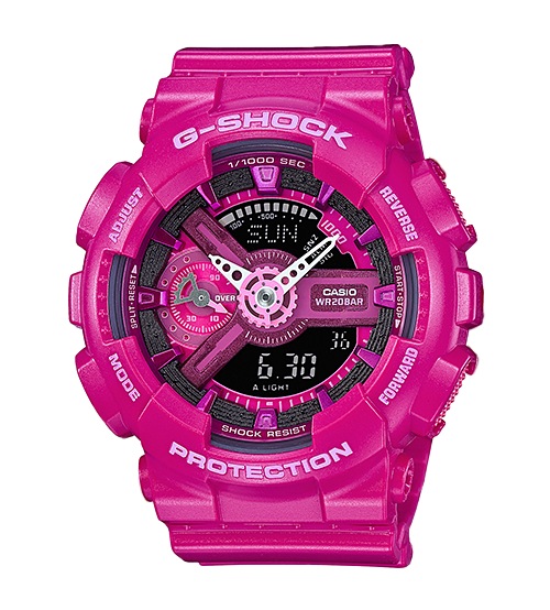 Часы CASIO GMA-S110MP-4A3 Часы CASIO GMA-S110MP-4A3G-CLASSIC<br>&amp;quot;Девочки такие девочки&amp;quot;, именно таким слоганом можно охарактеризовать эти яркие джишоки из <a href=&amp;quot;http://www.g-store.ru/all-gshock/g-shock-gma-s-series/&amp;quot;>серии G-SHOCK S SERIES™</a> с аналого-цифровым циферблатом, выпущенные в 2015 году. Без сомнения это &amp;quot;розовое безумие&amp;quot; украсит любое женское запястье.
<br>Напомним, что G-SHOCK S SERIES™ — это серия унисексовых и женских джишоков, имеющих меньший размер корпуса, в отличие от остальных часов G-SHOCK, что позволяет им оптимально выглядеть даже на женских запястьях.<br>