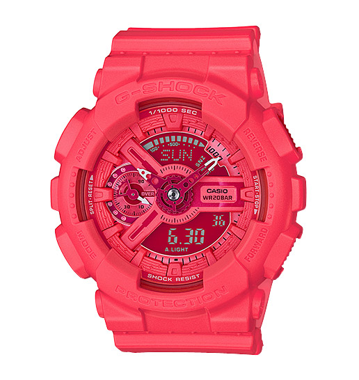Часы CASIO GMA-S110VC-4A Часы CASIO GMA-S110VC-4AG-SPECIALS<br>Давайте начистоту: вы не можете называть свой образ ярким, если у вас на руке нет данной модели. Перед вами новинка из <a href=&amp;quot;http://www.g-store.ru/all-gshock/g-shock-gma-s-series/&amp;quot;>серии G-SHOCK S SERIES™</a> в гламурном матово-розовом корпусе.
<br>Напомним, что G-SHOCK S SERIES™ — это серия унисексовых и женских джишоков, имеющих меньший размер корпуса, в отличие от остальных часов G-SHOCK, что позволяет им оптимально выглядеть даже на женских запястьях.<br>