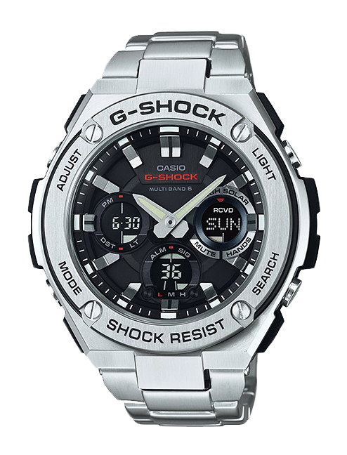 Часы CASIO GST-W110D-1A Часы CASIO GST-W110D-1AG-CLASSIC<br>Новинка из серии <a href=&amp;quot;http://www.g-store.ru/all-gshock/g-shock-gst-g-steel/&amp;quot;>G-STEEL</a>, сверхпрочные джишоки со стальным корпусом и браслетом. В этой коллекции дизайн G-SHOCK приближается к классическому образу механических наручных часов, при этом сохранив уникальную джишоковую начинку, что делает эти часы несравнимо прочнее и функциональнее, чем их механические собратья.
<br>На борту: автоматическая коррекция времени по радио-сигналу, работа от солнечной батареи, отображение времени в разных часовых поясах, индикация заряда батареи и многое другое.
<br>Напоминаем, что серия <a href=&amp;quot;http://www.g-store.ru/all-gshock/g-shock-gst-g-steel/&amp;quot;>G-STEEL</a> одна из самых динамично развивающихся во всей линейке G-SHOCK, поэтому вы всегда можете подобрать стальные джишоки на свой вкус и характер.<br>