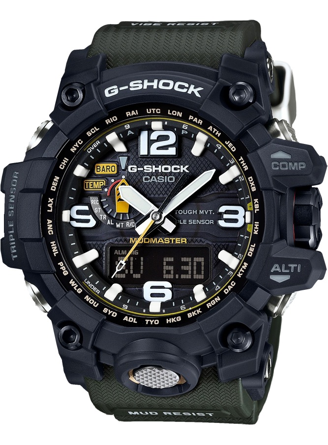 Часы CASIO GWG-1000-1A3 Часы CASIO GWG-1000-1A3G-PREMIUM<br>Флагманские сверх-функциональные джишоки из серии MUDMASTER™ с ремешком цвета хаки, сочетают в себе превосходный дизайн, лучшие материалы и последние японские технологии.
<br>
<br>Напомним, что <a href=&amp;quot;http://www.g-store.ru/all-gshock/g-shock-mudmaster/&amp;quot;>профессиональная серия MUDMASTER™</a> создана для покорителей стихии Земли. Благодаря технологиям абсолютной пыле- и грязеустройчивости, а также защите от самых мощных вибраций, эту модель можно эффективно использовать в самых агрессивных условиях.
<br>
<br>На борту: термометр, барометр, высотомер, цифровой компас, график набора высоты, солнечная батарея, автоматическая радио-синхронизация с атомными часами на разных континентнах, сапфировое стекло и еще более десятка функций.<br>