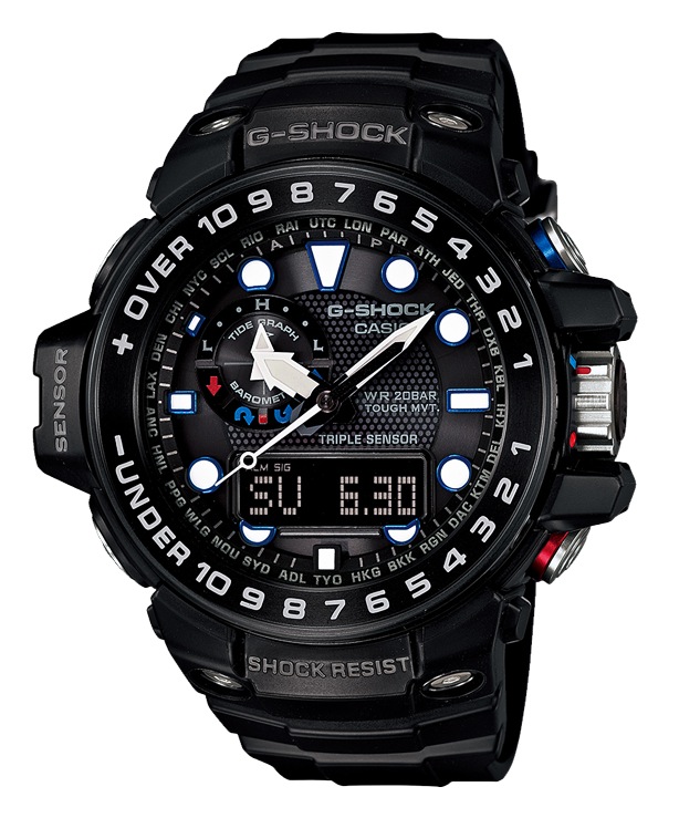 Часы CASIO GWN-1000B-1A Часы CASIO GWN-1000B-1AG-PREMIUM<br>Это большие во всех смыслах джишоки из <a href=&amp;quot;http://www.g-store.ru/all-gshock/g-shock-gulfmaster/&amp;quot;>серии GULFMASTER™</a>, выполненные в черном корпусе. Ультрасовременный дизайн, лучшие материалы, передовые технологии.
<br>G-SHOCK GULFMASTER™ – это профессиональная серия джишоков, рожденные противостоять стихии океана. Благодаря суперсовременной начинке, они способны предсказывать погоду и предупреждать о предстоящем ненастье!
<br>Источник энергии этих часов – солнечная батарея, но работоспособность в полной темноте сохраняется до полугода. В этих часах применяется технология Smart Access™, также на борту компас, термометр, барометр и высотомер.<br>