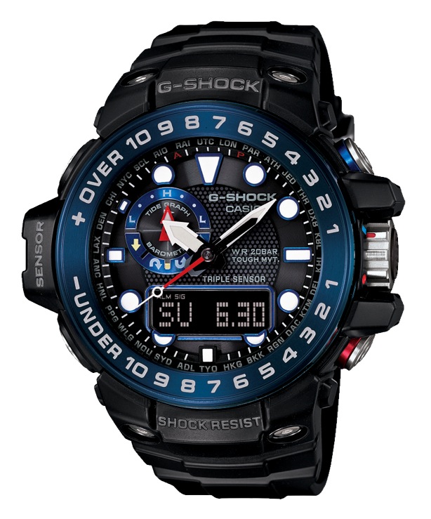 Часы CASIO GWN-1000B-1B Часы CASIO GWN-1000B-1BG-PREMIUM<br>Это большие во всех смыслах джишоки из <a href=&amp;quot;http://www.g-store.ru/all-gshock/g-shock-gulfmaster/&amp;quot;>серии GULFMASTER™</a>, выполненные в черном корпусе со стальным синим безелем и ярко-красными деталями. Ультрасовременный дизайн, лучшие материалы, передовые технологии.
<br>G-SHOCK GULFMASTER™ – это профессиональная серия джишоков, рожденные противостоять стихии океана. Благодаря суперсовременной начинке, они способны предсказывать погоду и предупреждать о предстоящем ненастье!
<br>Источник энергии этих часов – солнечная батарея, но работоспособность в полной темноте сохраняется до полугода. В этих часах применяется технология Smart Access™, также на борту компас, термометр, барометр и высотомер.<br>