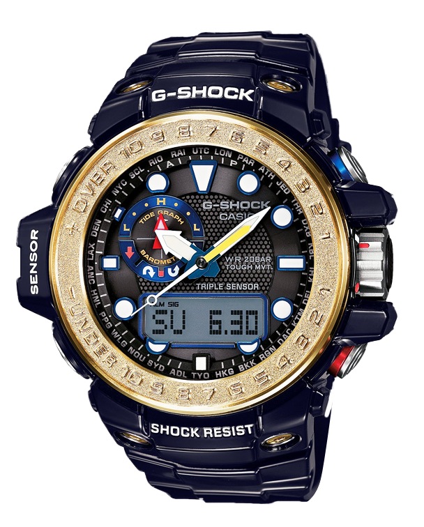 Часы CASIO GWN-1000F-2A Часы CASIO GWN-1000F-2AG-PREMIUM<br>Это большие во всех смыслах джишоки из <a href=&amp;quot;http://www.g-store.ru/all-gshock/g-shock-gulfmaster/&amp;quot;>серии GULFMASTER™</a>, выполненные в иссиня-черном корпусе с золотым безелем. Ультрасовременный дизайн, лучшие материалы, передовые технологии.
<br>G-SHOCK GULFMASTER™ – это профессиональная серия джишоков, рожденные противостоять стихии океана. Благодаря суперсовременной начинке, они способны предсказывать погоду и предупреждать о предстоящем ненастье!
<br>Источник энергии этих часов – солнечная батарея, но работоспособность в полной темноте сохраняется до полугода. В этих часах применяется технология Smart Access™, также на борту компас, термометр, барометр и высотомер.<br>