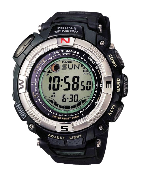 Часы CASIO PRW-1500-1V Часы CASIO PRW-1500-1VPRO TREK<br>Да-да, это одна из самых функциональных цифровых моделей PROTREK! Помимо &quot;стандартных&quot; для протреков барометра, термометра, высотомера и компаса, данные часы располагают данными о фазе Луны, отображением приливов и отливов, а также радио-синхронизацией с атомными часами на разных континентах. Добавьте сюда солнечную батарею, водонепроницаемость и устойчивость к низким температурам, чтобы понять, насколько они действительно хороши!<br>