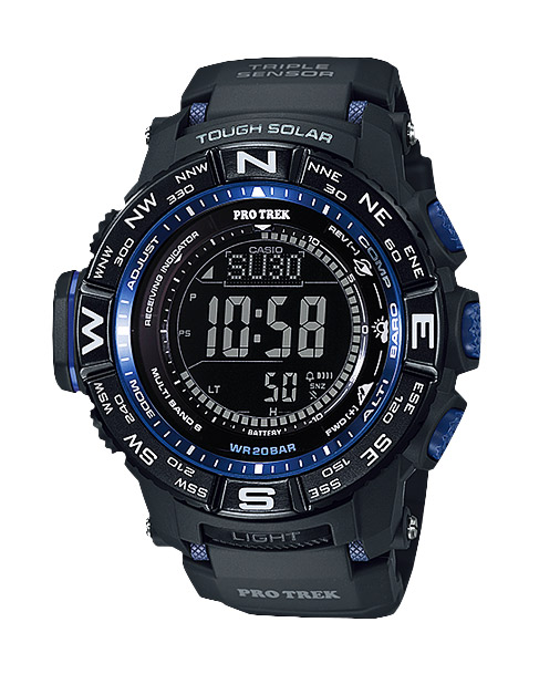 Часы CASIO PRW-3500Y-1E Часы CASIO PRW-3500Y-1EPRO TREK<br>Черно-синяя модель из <a href=&amp;quot;http://www.g-store.ru/all-gshock/protrek-prw-3500/&amp;quot;>серии PRW-3500</a> с инверсионным дисплеем - одни из самых совершенных протреков на сегодняшний день! Идеальные часы для туризма, экстрима и путешествий. На борту: термометр, барометр, высотомер и компас. Дополните это неиссякаемой солнечной энергией, радио-синхронизацией, отображением восхода и захода Солнца и водозащитой до 200 метров, - и это лишь половина функций данной модели.<br>
