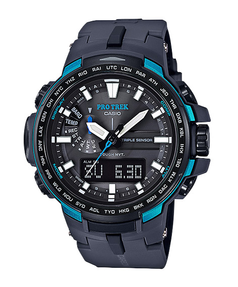 Часы CASIO PRW-6100Y-1A Часы CASIO PRW-6100Y-1APRO TREK<br>Перед вами флагманы PRO TREK с аналого-цифровым дисплеем и голубыми деталями из <a href=&amp;quot;/all-gshock/protrek-prw-6000/&amp;quot;>серии PRW-6000</a>! Новый корпус толщиной всего 12.8 мм содержит в себе: термометр, барометр, высотомер и цифровой компас, солнечную батарею, радио-синхронизацию времени с атомными часами. Также модель оснащена системой SMART ACCESS, обеспечивающей быстрый и интуитивно понятный доступ ко всем важным функциям часов с помощью электронной заводной головки.
<br>На сегодняшний день - это одни из самых совершенных PRO TREK и, пожалуй, самый надежный и удобный девайс для путешествий, туризма и экстримальных видов спорта.<br>