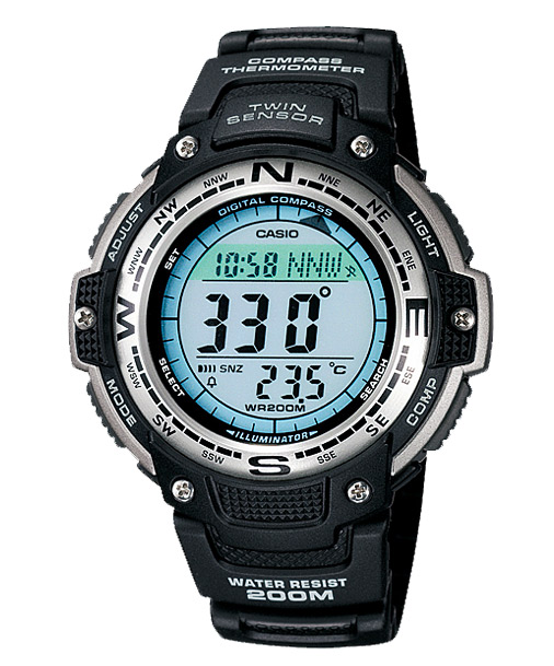Часы CASIO SGW-100-1V Часы CASIO SGW-100-1VPRO TREK<br>Стильные мужские часы в прочном корпусе из стали и пластика с минеральным стеклом. Оснащены всеми необходимыми функциями для активного спорта: цифровым компасом, термометром, таймером обратного отсчета, секундомером. Также на борту электролюминесцентная подсветка, устойчивость к низким температурам и надежная защита от воды и механических повреждений.<br>