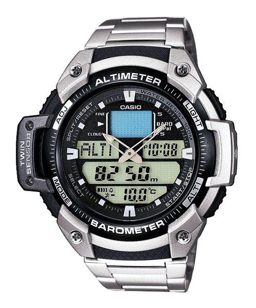 Часы CASIO SGW-400HD-1B Часы CASIO SGW-400HD-1BPRO TREK<br>Аналого-цифровая модель мужских часов с ударопрочным корпусом из полимерного пластика и нержавеющей стали. Оснащены богатым функционалом: цифровым компасом, барометром, высотомером, авто-подсветкой и еще более десятка функций для удобного использования в экстремальных условиях.<br>