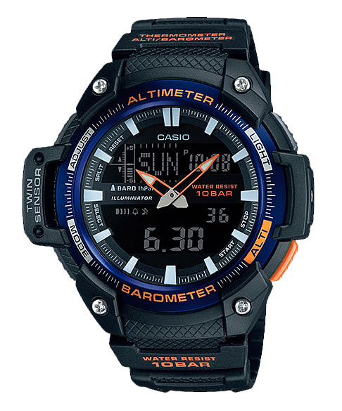 Часы CASIO SGW-450H-2B Часы CASIO SGW-450H-2BPRO TREK<br>Спортивные мужские часы с противоударным корпусом из алюминия и пластика. Оснащены оптимальным количеством функций, среди которых: термометр, барометр и высотомер, которые позволяют эффективно использовать девайс в экстремальных условиях.<br>