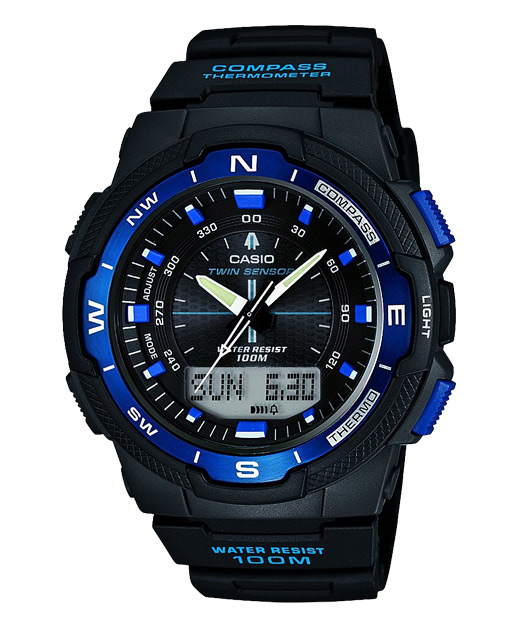 Часы CASIO SGW-500H-2B Часы CASIO SGW-500H-2BPRO TREK<br>Мужская модель наручных часов с круглым корпусом из полимерного пластика и алюминия. Водонепроницаемые и ударопрочные. Оснащены цифровым компасом, индикацией о восходе и закате Солнца, термометром, также на борту еще более десятка функций.
<br>Отличный вариант для спортсменов и любителей трекинга и прогулок.<br>