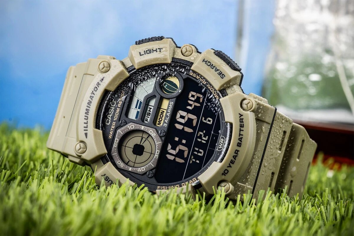 Часы Casio для рыбалки: барометр, фазы Луны и график приливов — обзор часов для рыбака