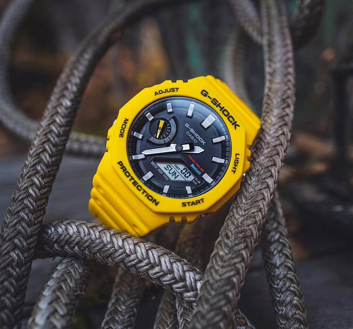 G-Shock GA-B2100C-9A яркие октагоны с блютусом